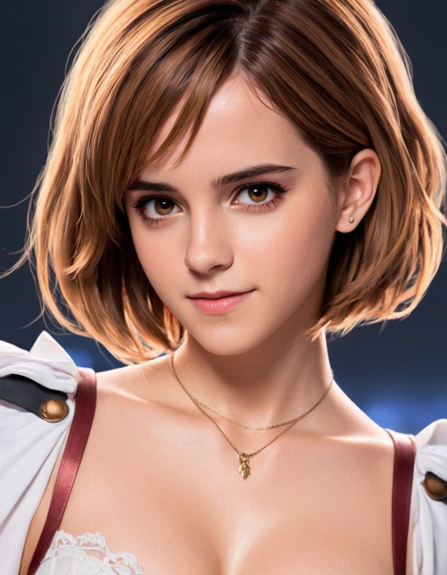 emma watson, anime, celebrity, character design, fan art, actress