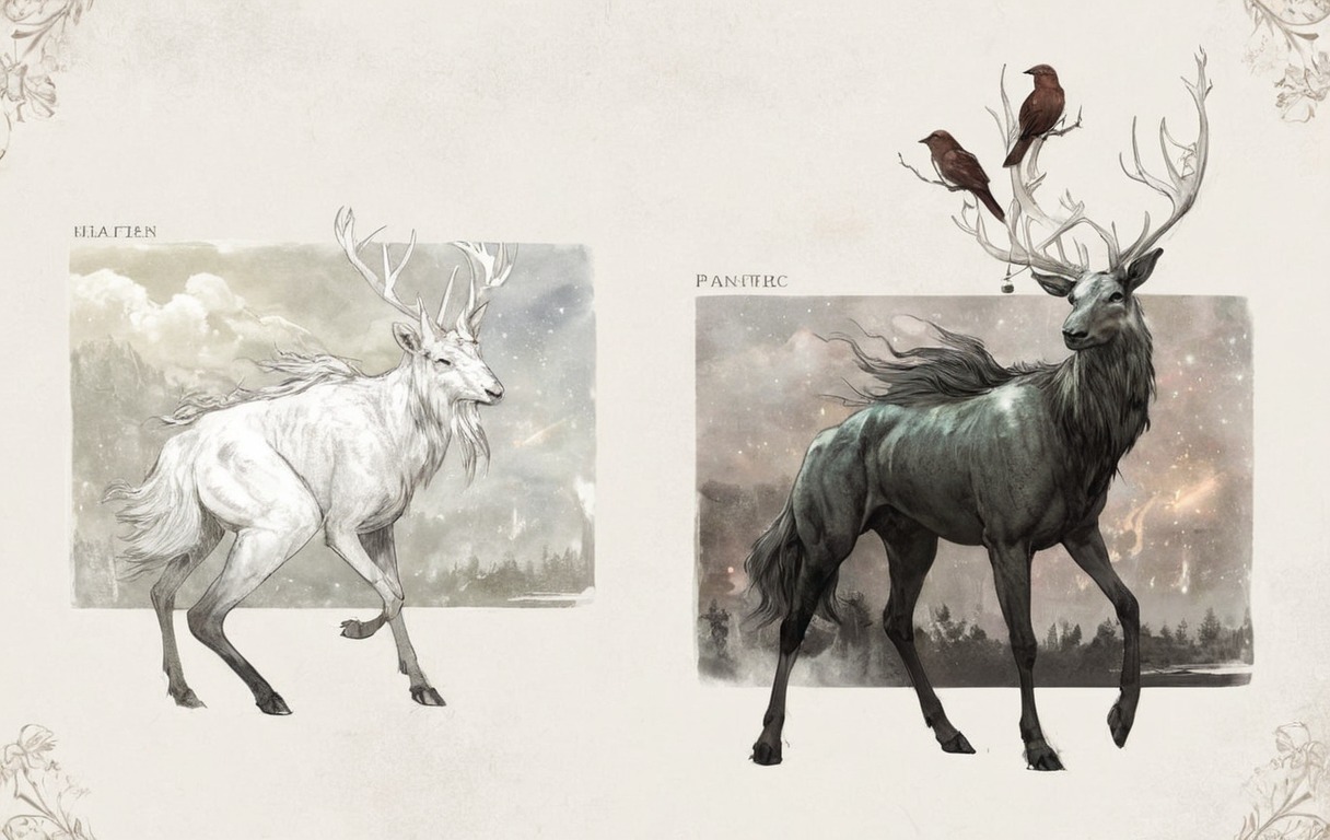 characterdesign, adoptable, creature, deer, postapocalyptic