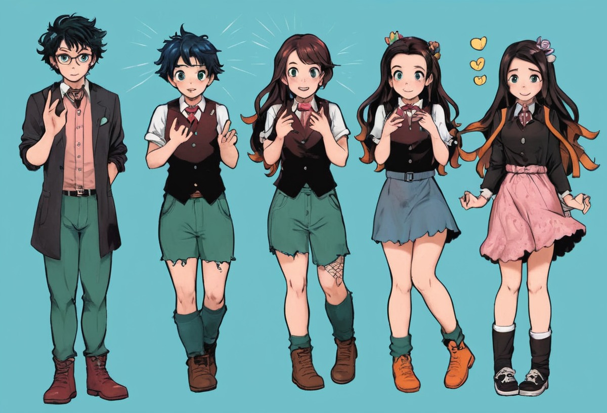 bokunoheroacademia, digitalart, anime, cuteadorable, deku, demonslayer, girl, mtf, sequence, smallbreasts, transformation, tsf, m2f, mindalteration, mindchange, myheroacademia, izukumidoriya, kimetsunoyaiba, nezuko_kamado