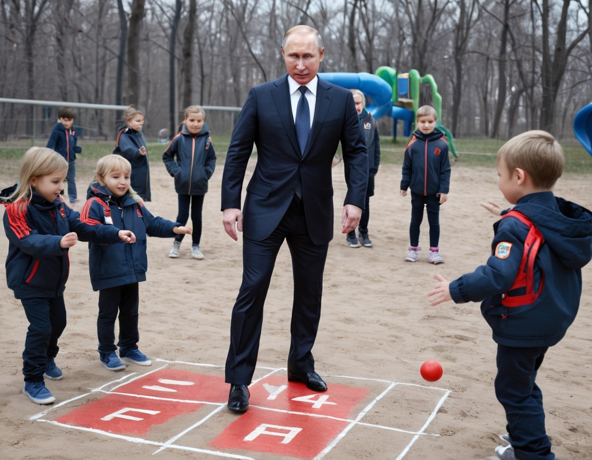 humor, playtime, politics, whimsical, childhood, putin, russia, russian president