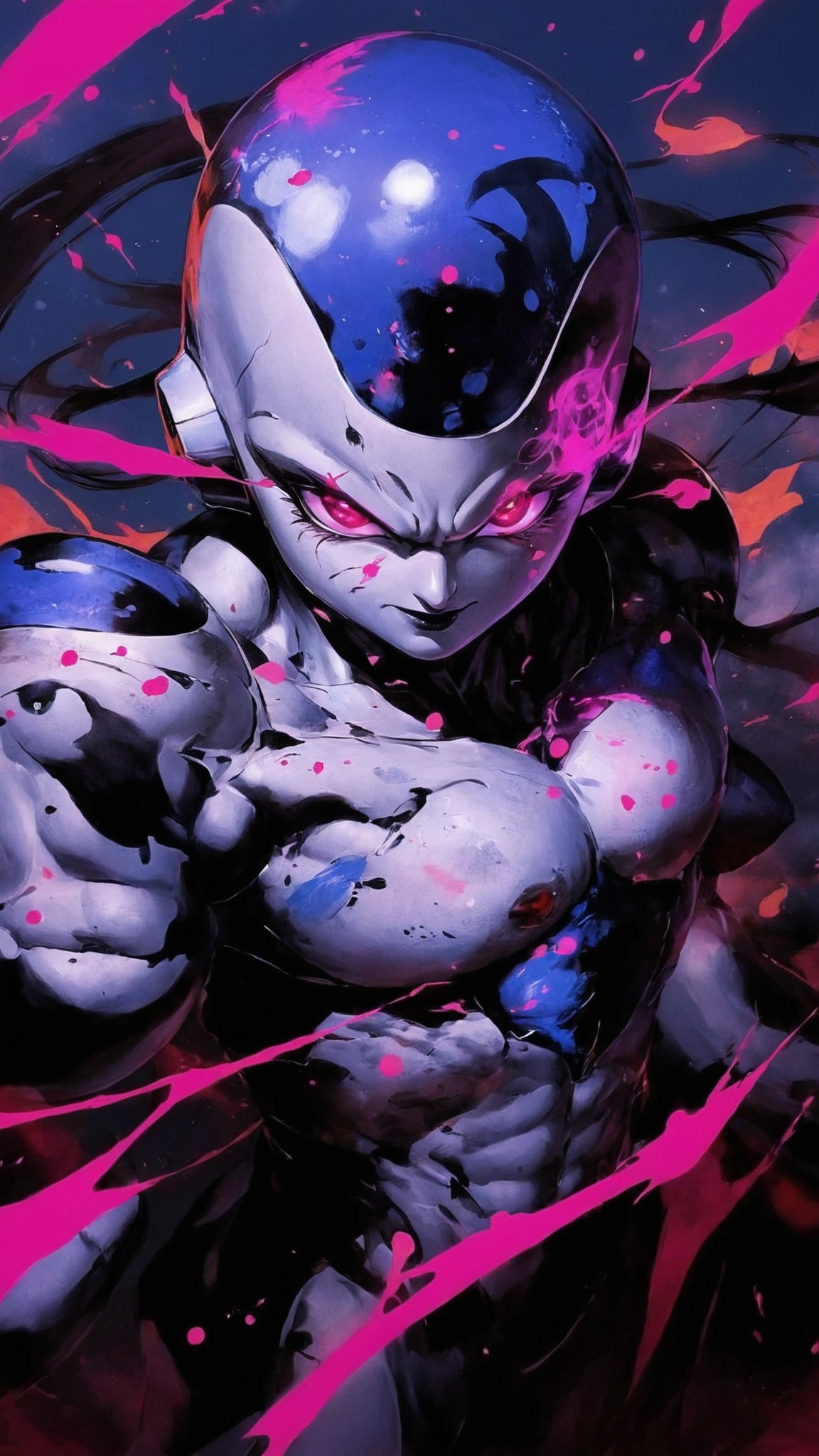 frieza, dragonball z, dbz, art, purple, anime