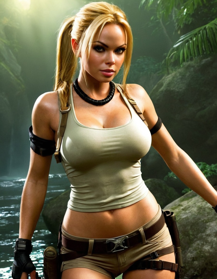 pron, laracroft, jesse jane, video game character, actress, action-adventure, sexy