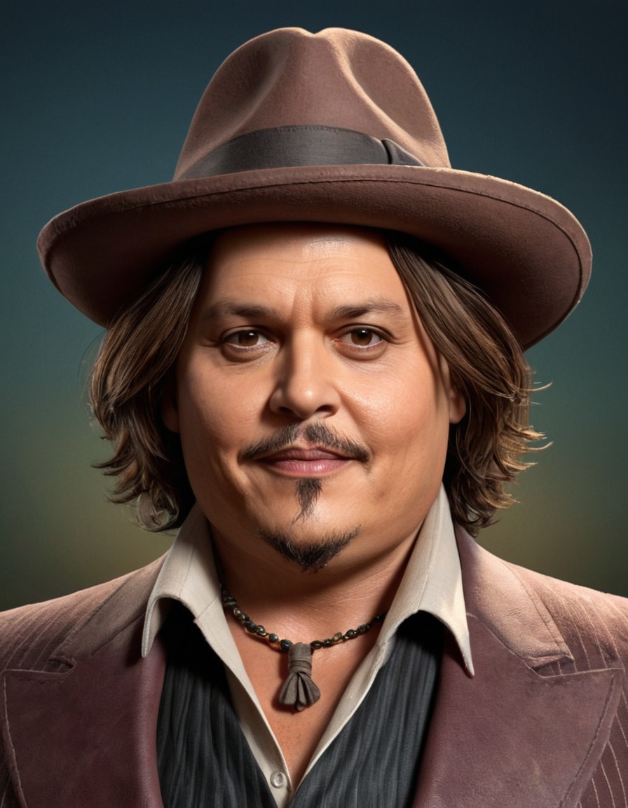 johnny depp, caricature, comedy, actor, fat