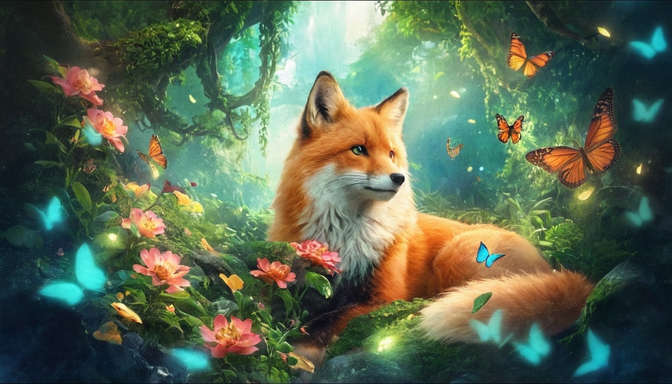 fox, forest, cute, jungle