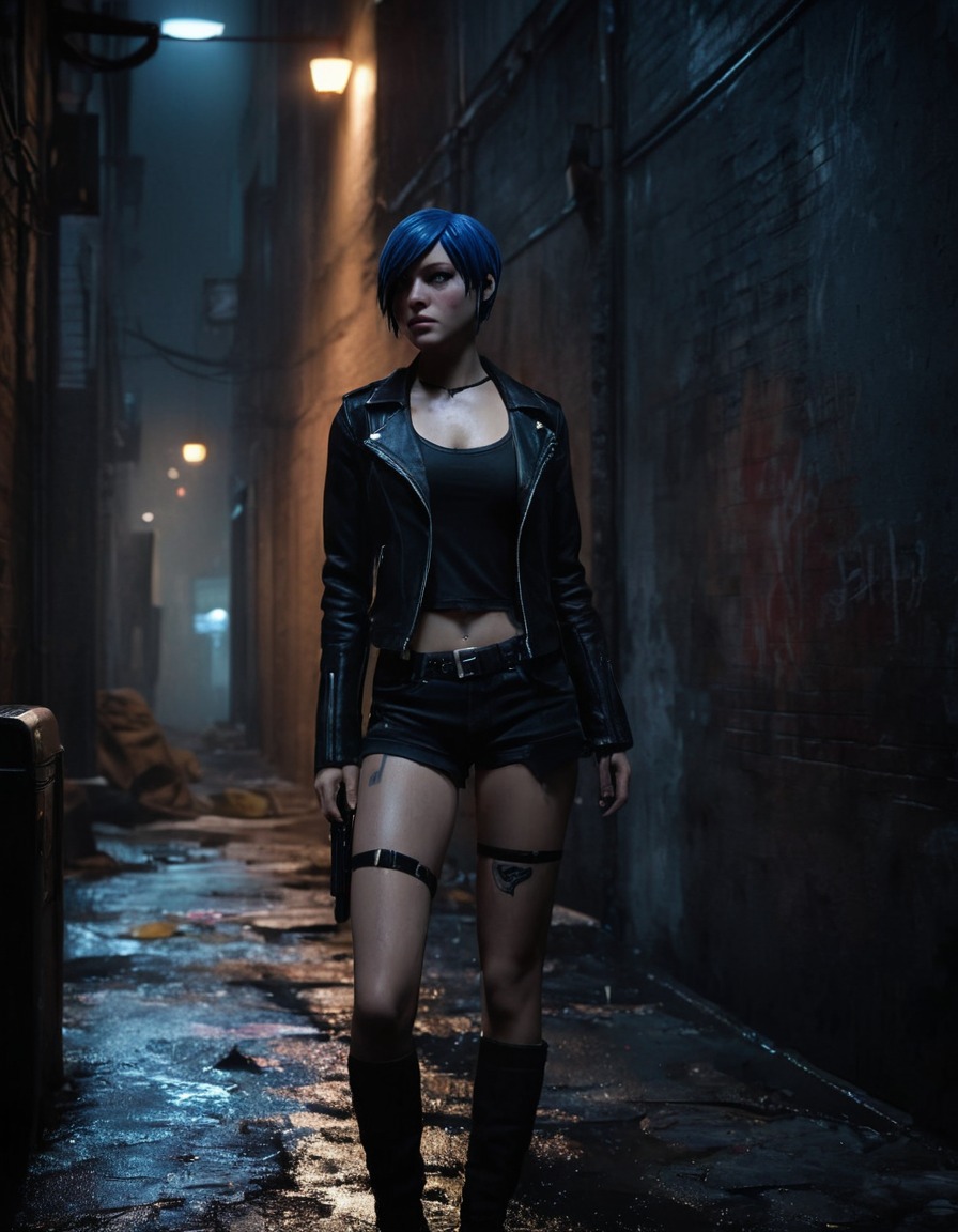 chloe price, video game character, life is strange, mysterious figure, alleyway, darkness, games, dark