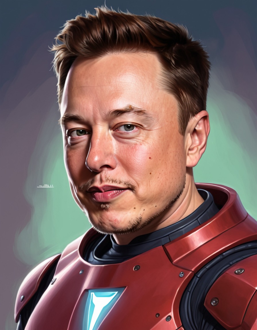 elon musk, painting, humor, portrait, art, celebrity, satire