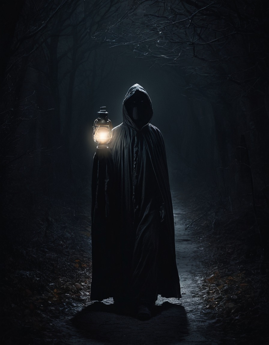 mysterious, shadow, lantern, darkness, figure, gothic, underground, dark