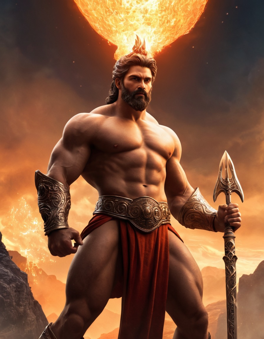 hephaestus, god, epic, greek mythology, mythological scene, olympian gods, forge