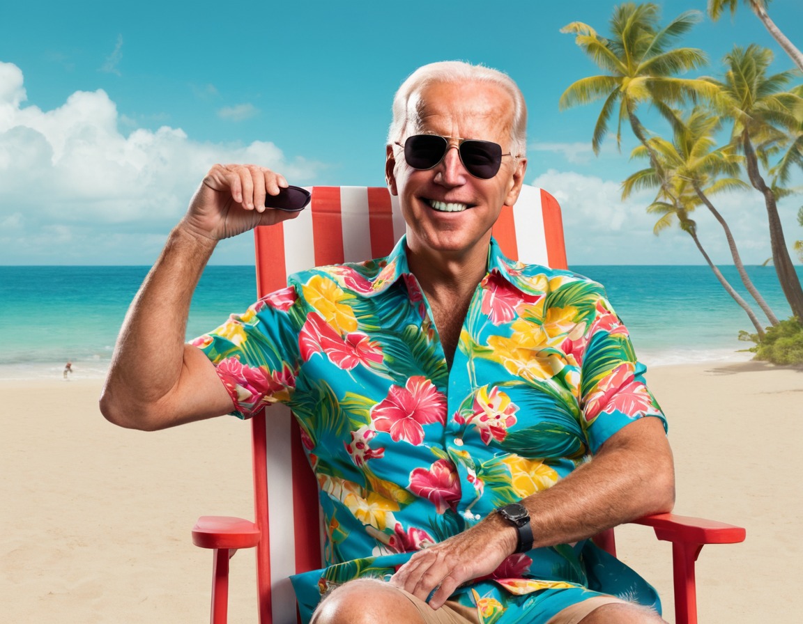 joe biden, humor, oversized sunglasses, relaxation, beach, usa