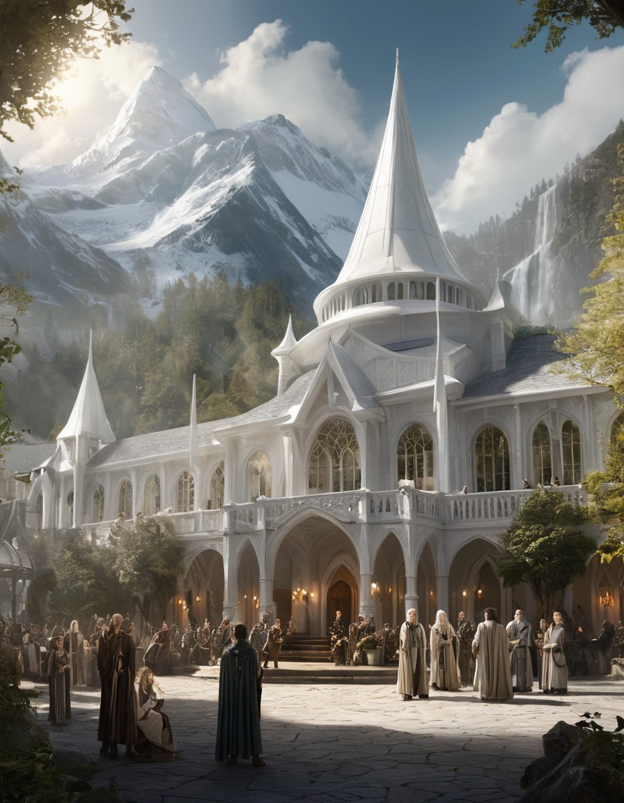 fantasy, council, meeting, majestic, rivendell, john tolkien, tolkien