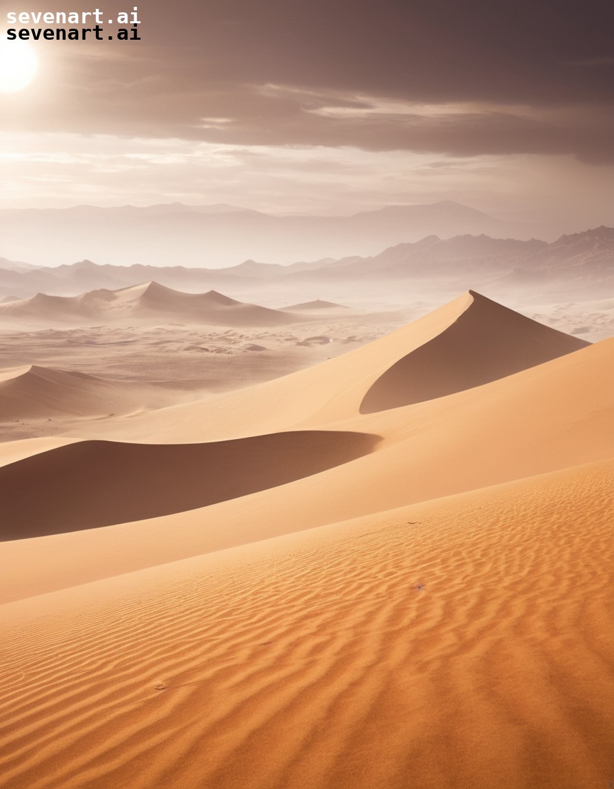 desert, dune, arid, landscape, sandstorm