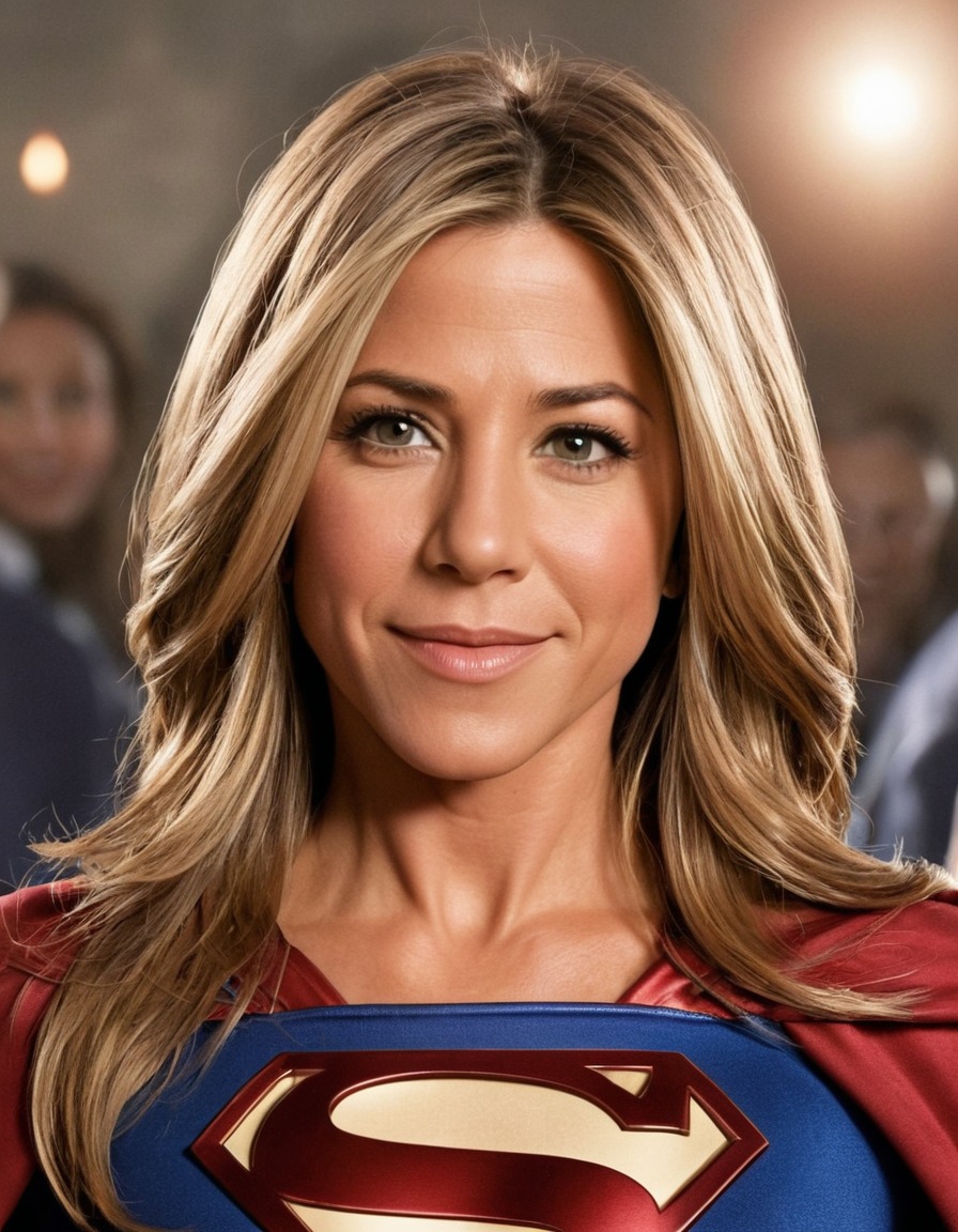 jennifer aniston, supergirl, actress, superhero, hollywood, celebrity