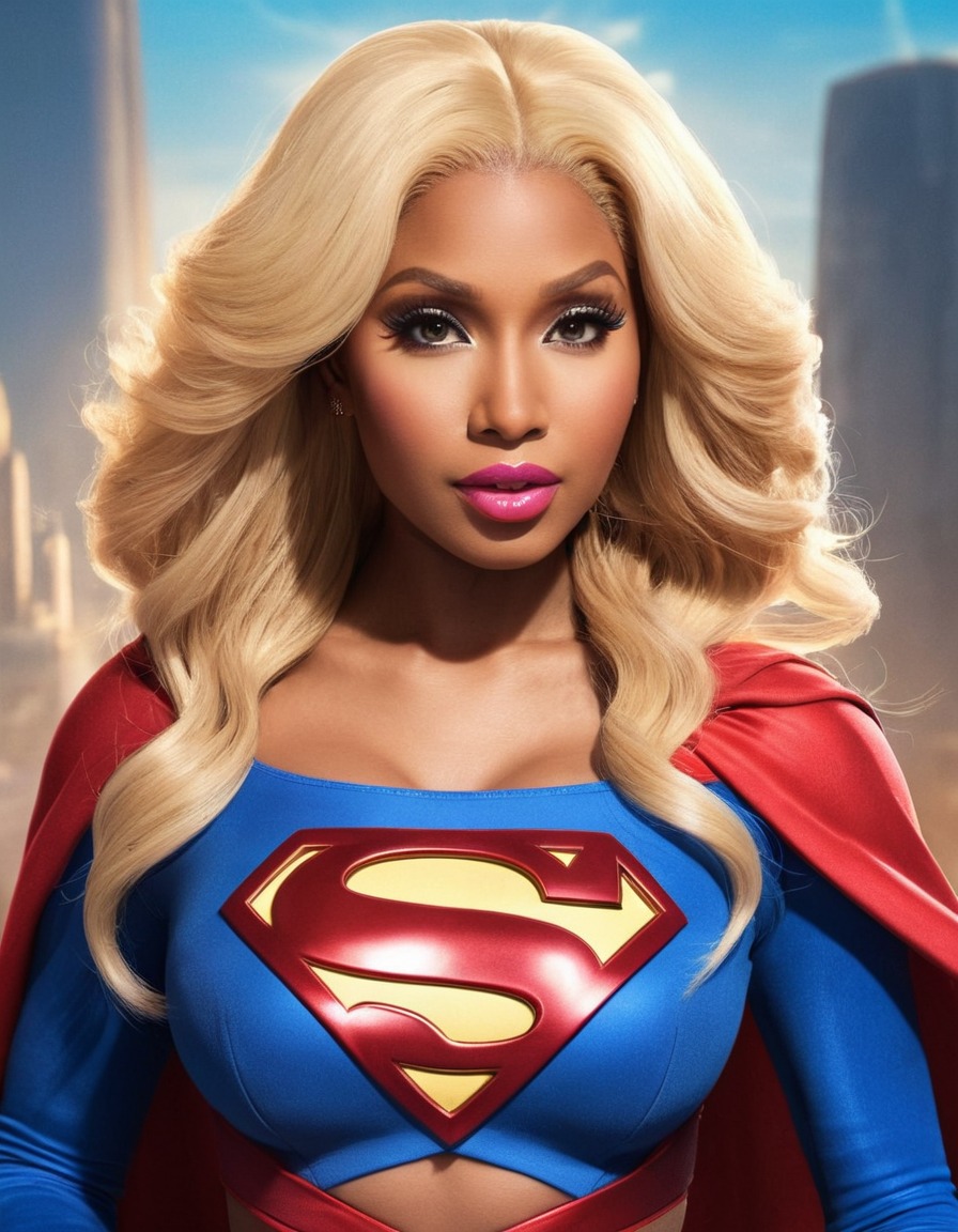 nicki minaj, supergirl, music artist, rapper, superhero, pop culture, female empowerment