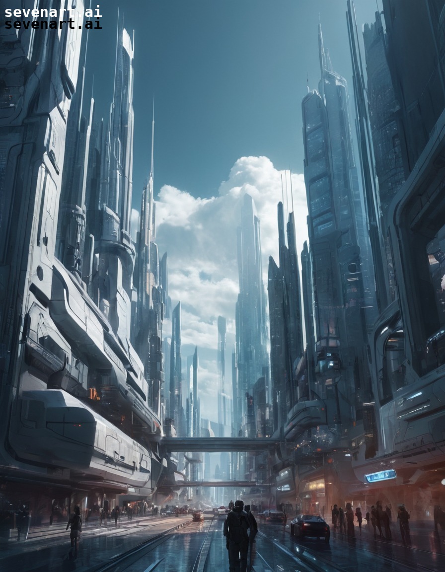 futuristic, cityscape, artificial intelligence, technology, digital landscape, ai world