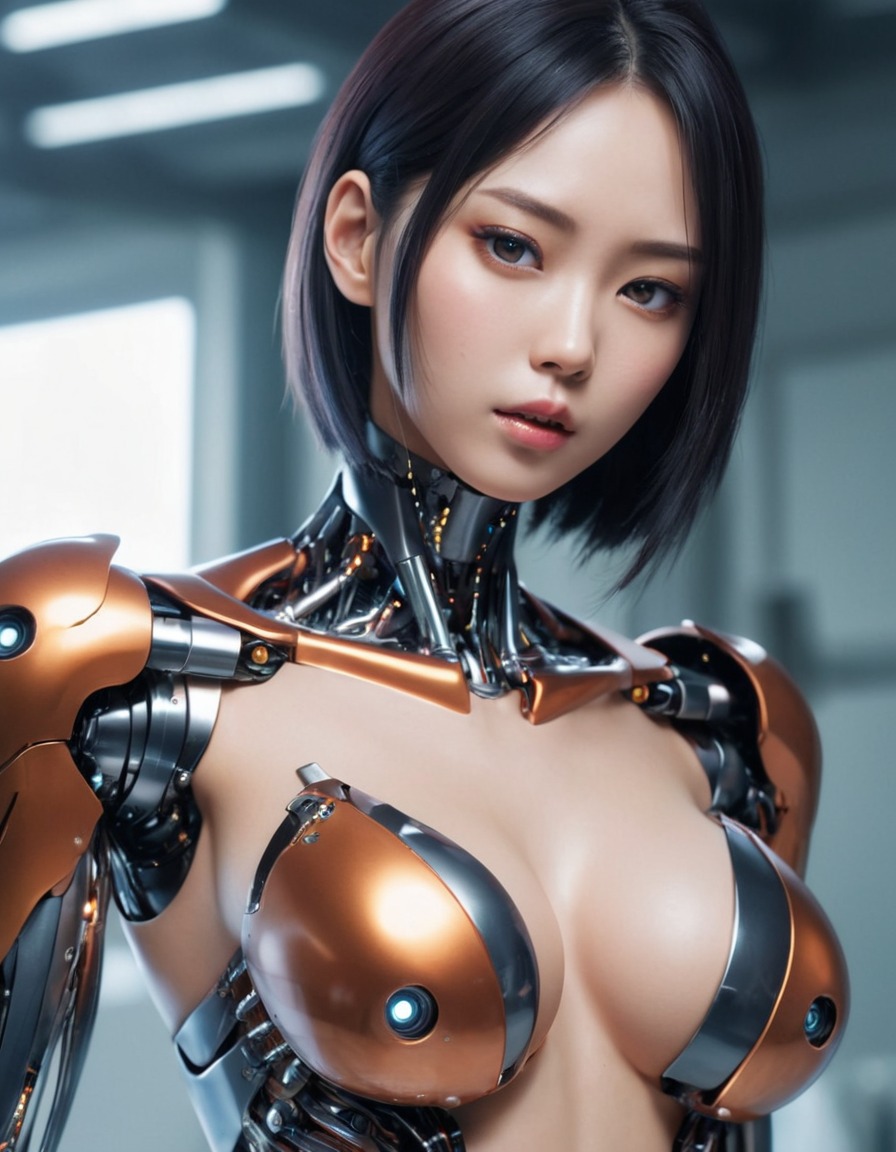 mutations, woman, female, anime, robotic skin, metamorphosis, cybernetic enhancements