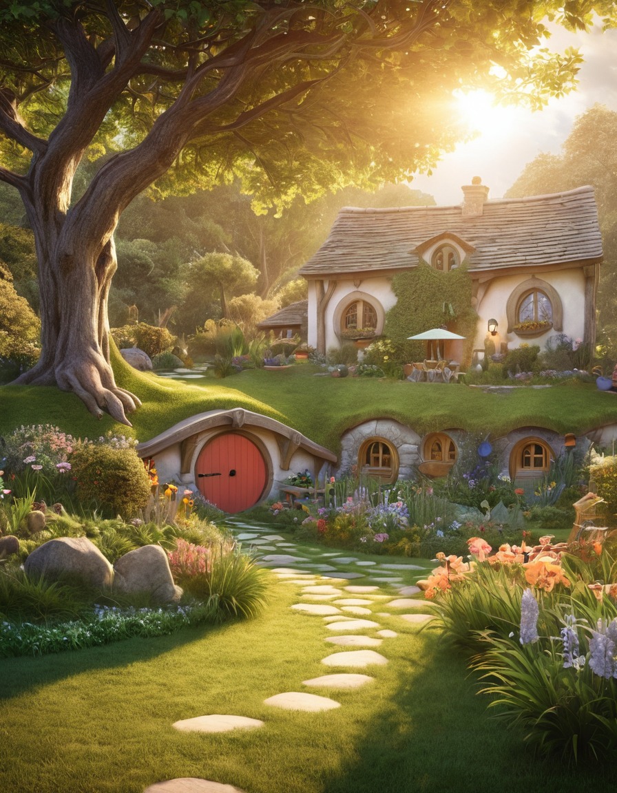 hobbit, peaceful, afternoon, cozy, garden, john tolkien, tolkien