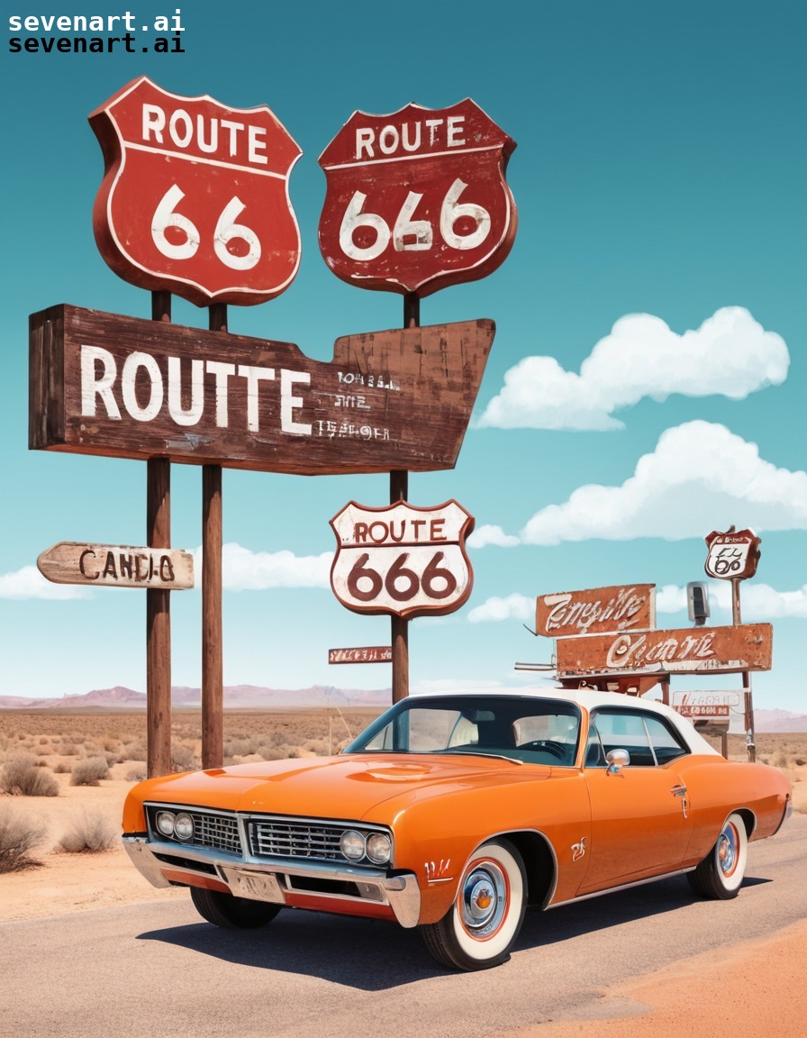 road trip, route 66, usa, vintage cars, roadside attractions