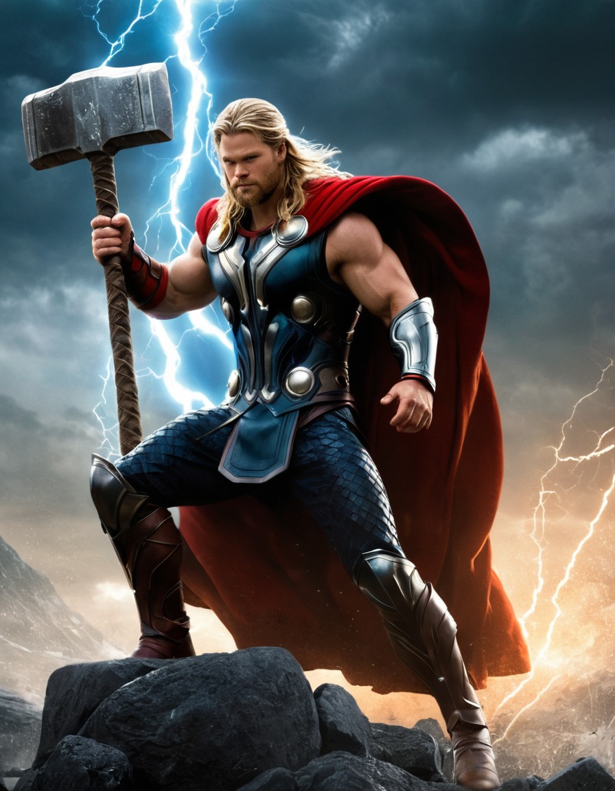 thor, epic, god, mythology, norse, battle, divine power