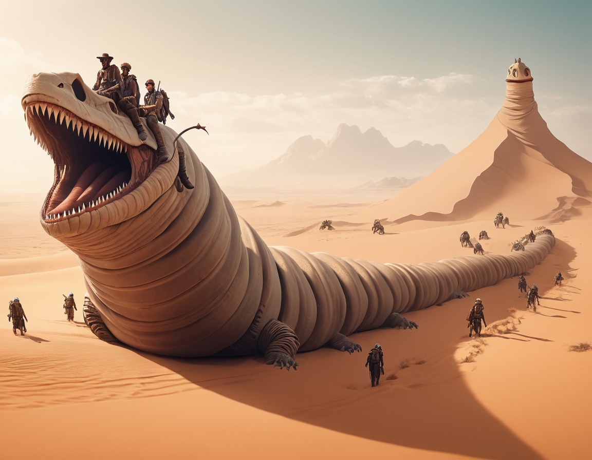 fantasy, adventure, desert, sandworms, nomads, dune