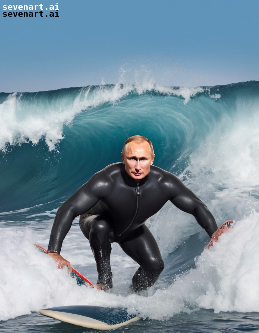 surfing, vladimir putin, russia, ushanka hat, unique, putin, russian president