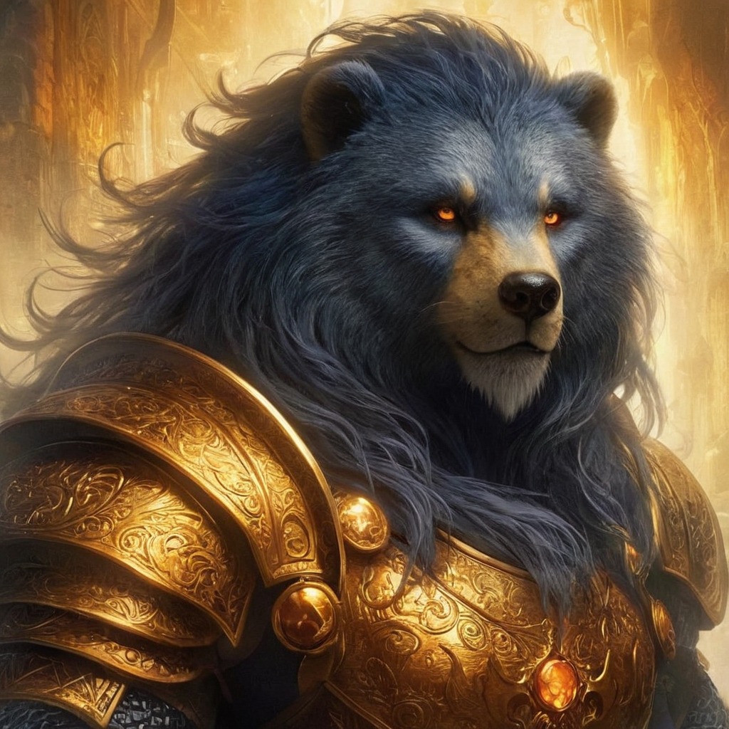 characterdesign, warrior, fantasyart, epic, bear, bing, conceptart, hybrid, scifi, space