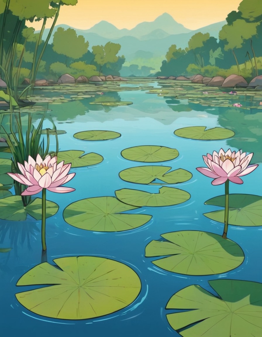 nature, water lily, pond, beautiful, serene, botanical gardens, scenic views