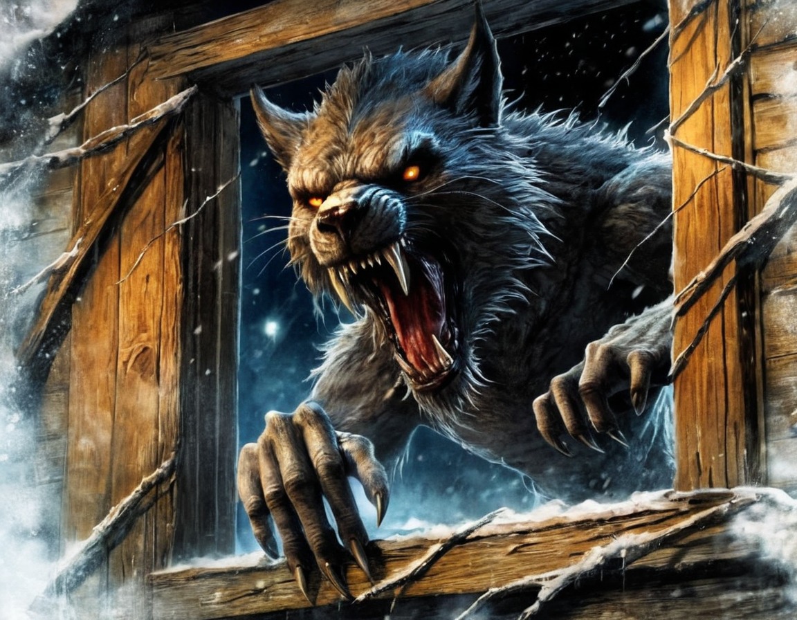 horror, werewolf, beast, monster, animal, creature, darkfantasy, fantasycreature, aigeneratedart, creepycryptids