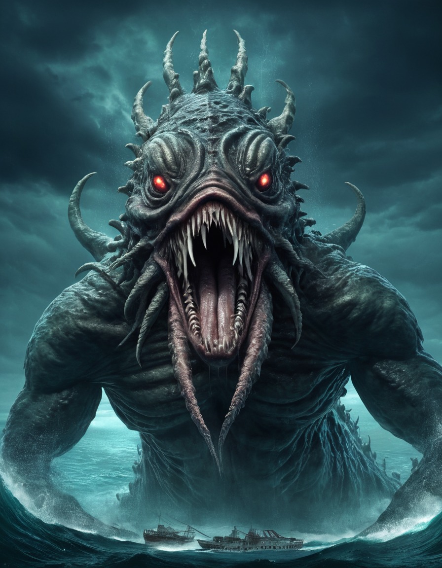 kraken, mythical creature, legendary creature, sea monster, norse mythology, mythical beast, horror