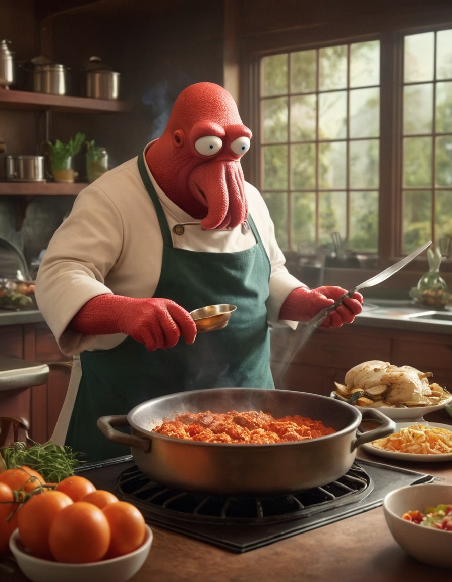 zoidberg, futurama, cooking, alien, traditional dish, home planet