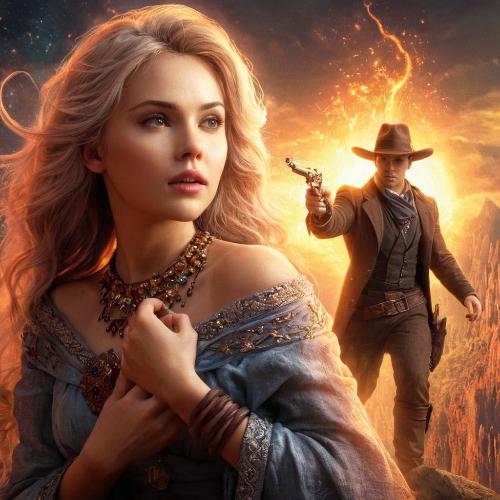 digitalart, videogamefanart, western, bing, conceptart, couple, cowboy, love, originalcharacter, romance