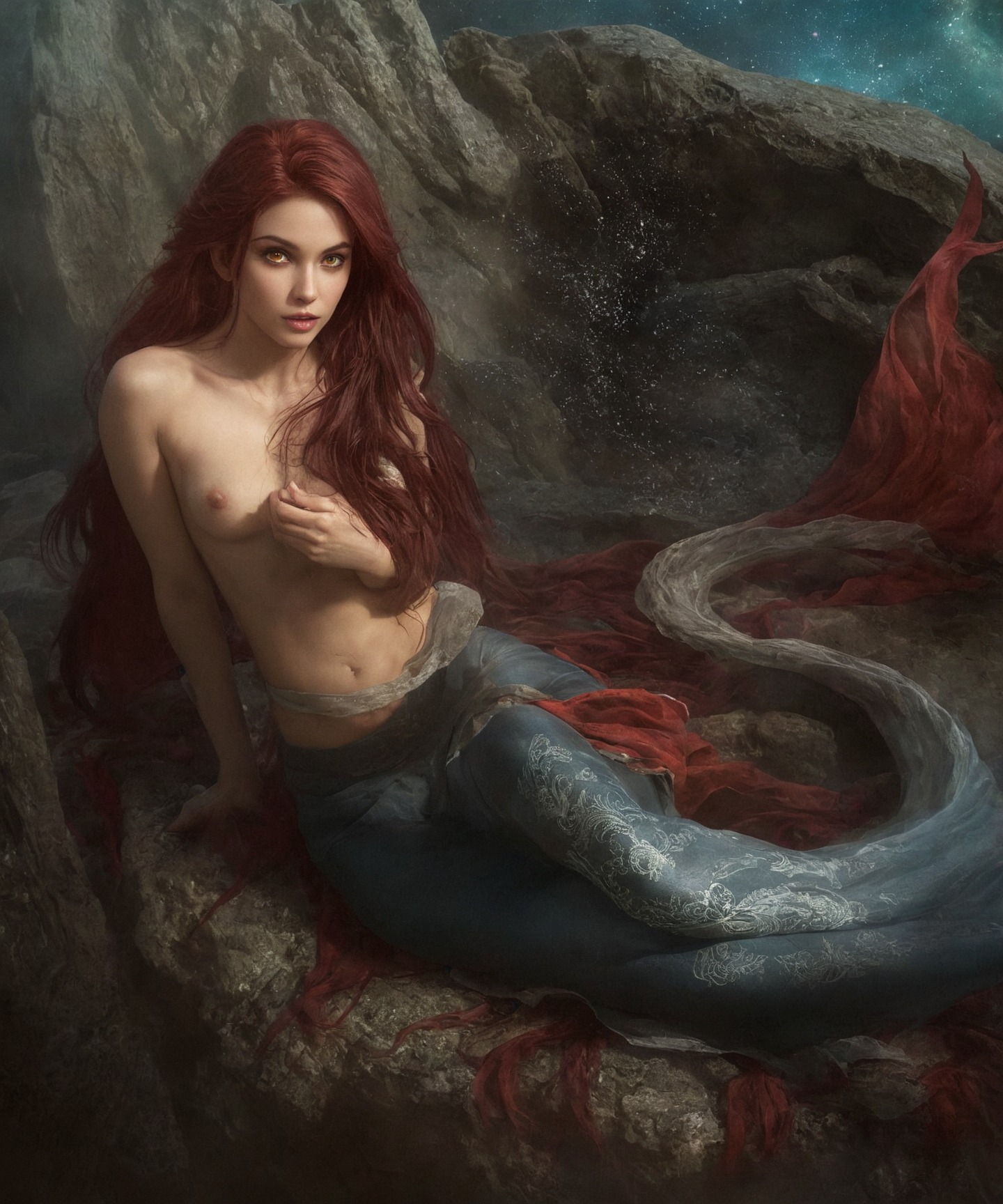 art, digital art, illustration, mermay