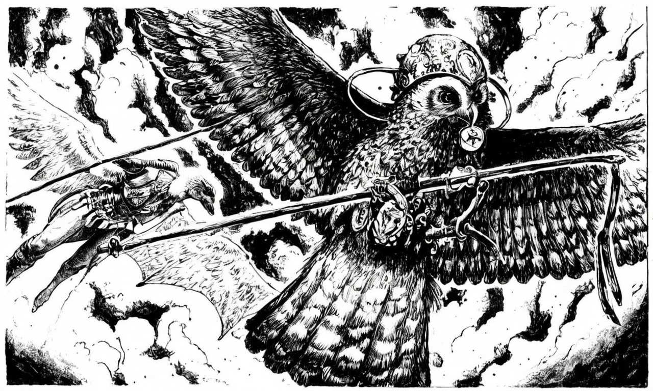 warrior, bird, traditionalart, ink, fantasyart, fighter, battle, blackandwhite, blackandwhitedrawing, details, drawing, fantasy, fantasydrawing, illustration, inkart, lineart, linework, mangastyle, owl, traditionaldrawing, inkstyle