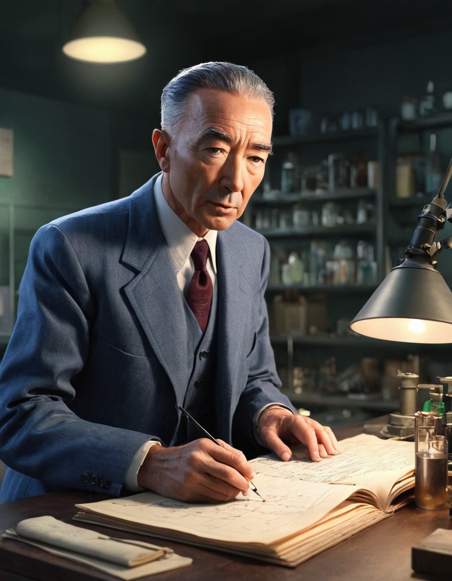 robert oppenheimer, manhattan project, laboratory, scientist, history, anime