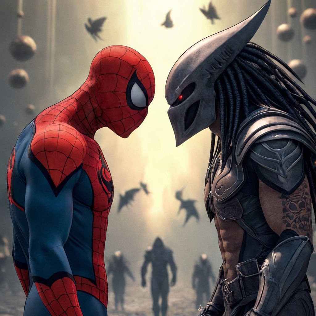 fanart, spiderman, digitalart, marvelcinematicuniverse, predator