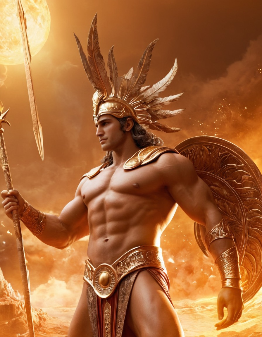 apollo, epic, greek mythology, deity, divine, mythological scene, olympian gods