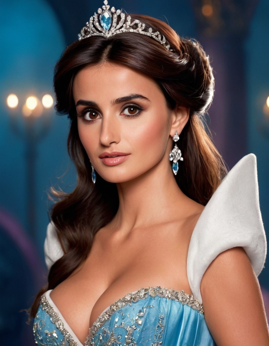 penélope cruz, actress, celebrity, disney princess, glamour, beauty, royalty