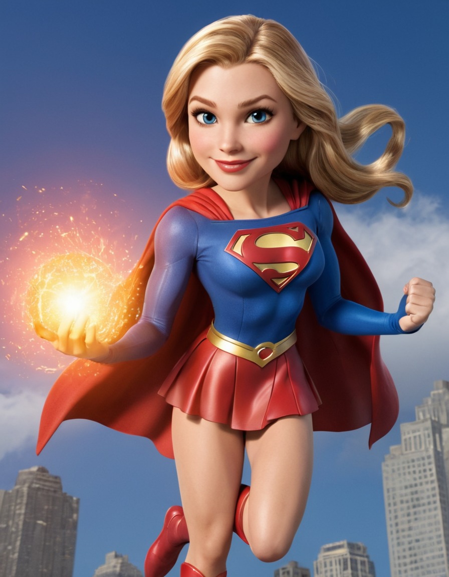 funny, supergirl (dc comics), caricature