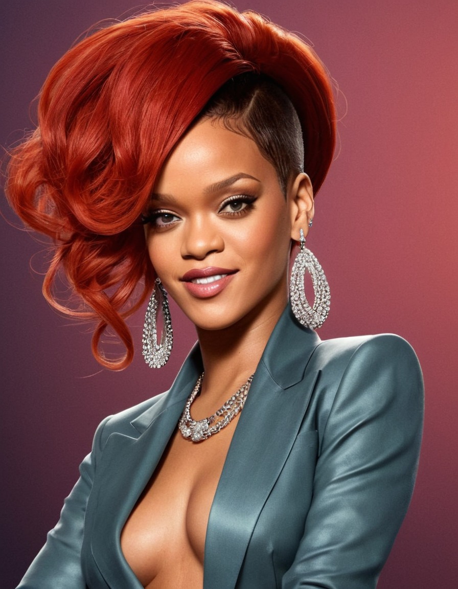 fun, rihanna, caricature, art, music, entertainment