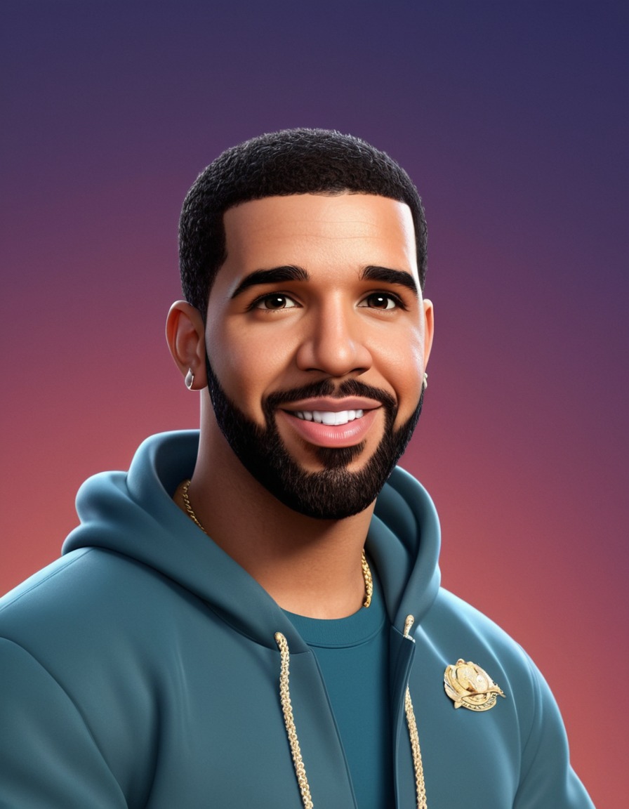 drake, musician, caricature, comedy, parody, hip hop, entertainment