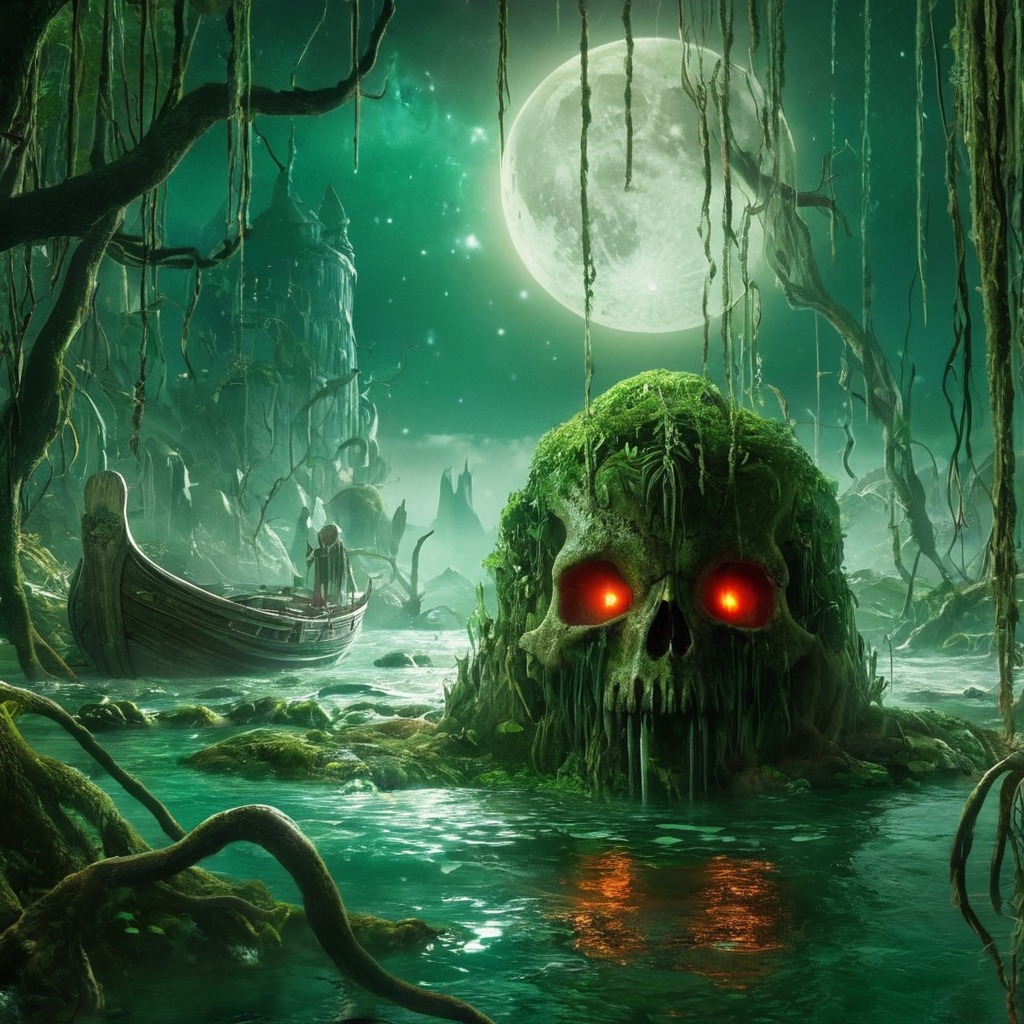 fantasyart, myth, mythicalcreature, swamp, swampthing