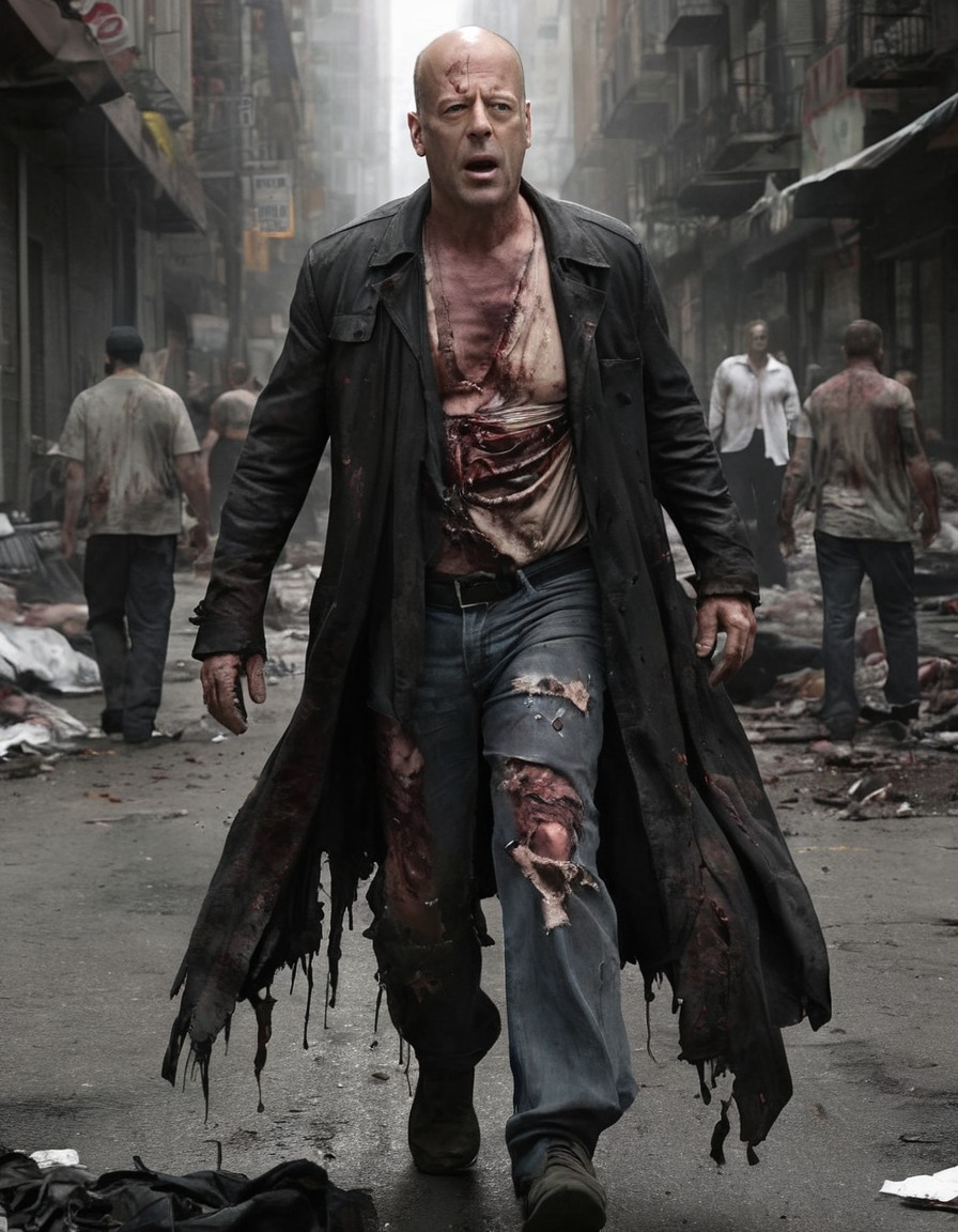 bruce willis, zombie, horror, walking dead, celebrities