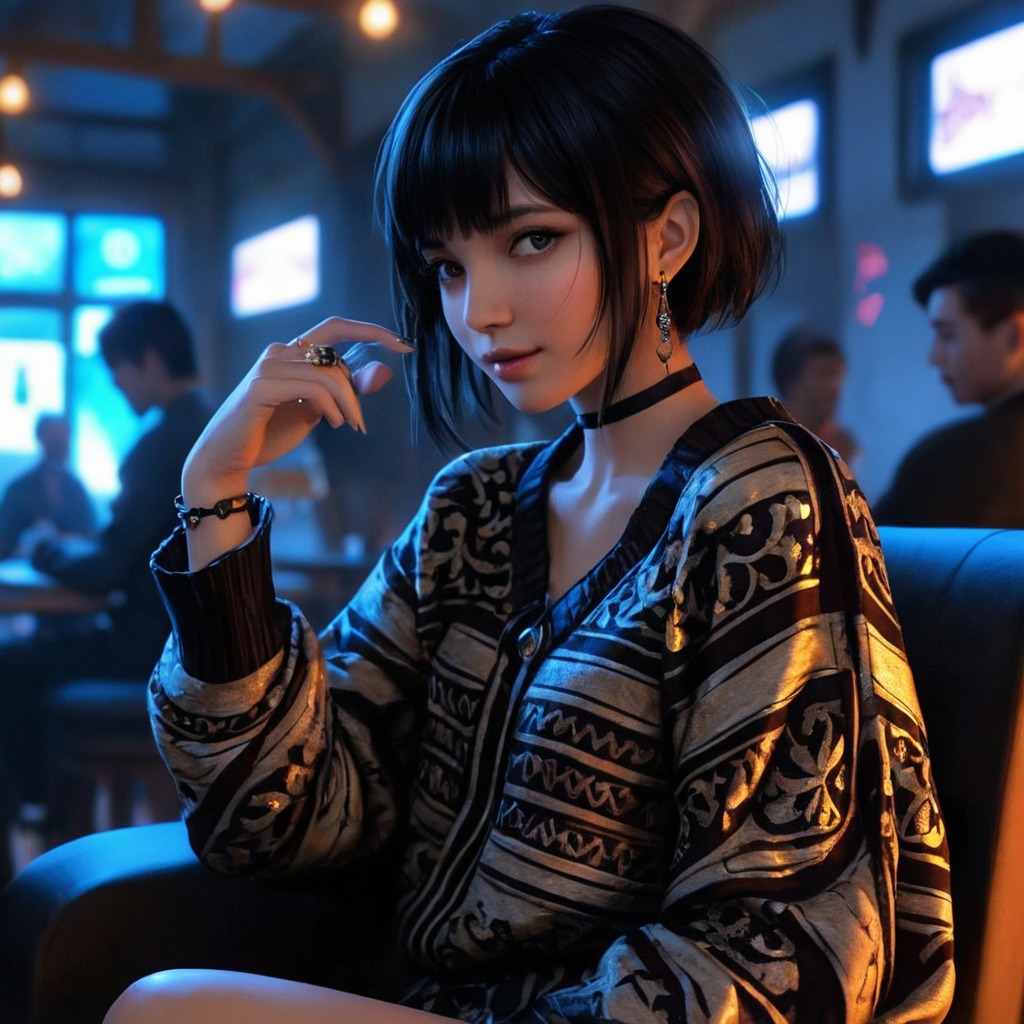 digitalart, anime, animegirl, cartoon, digitalpainting, wallpaper, fanart, characterdesign, portrait, beauty, cyberpunk, sweaterweather