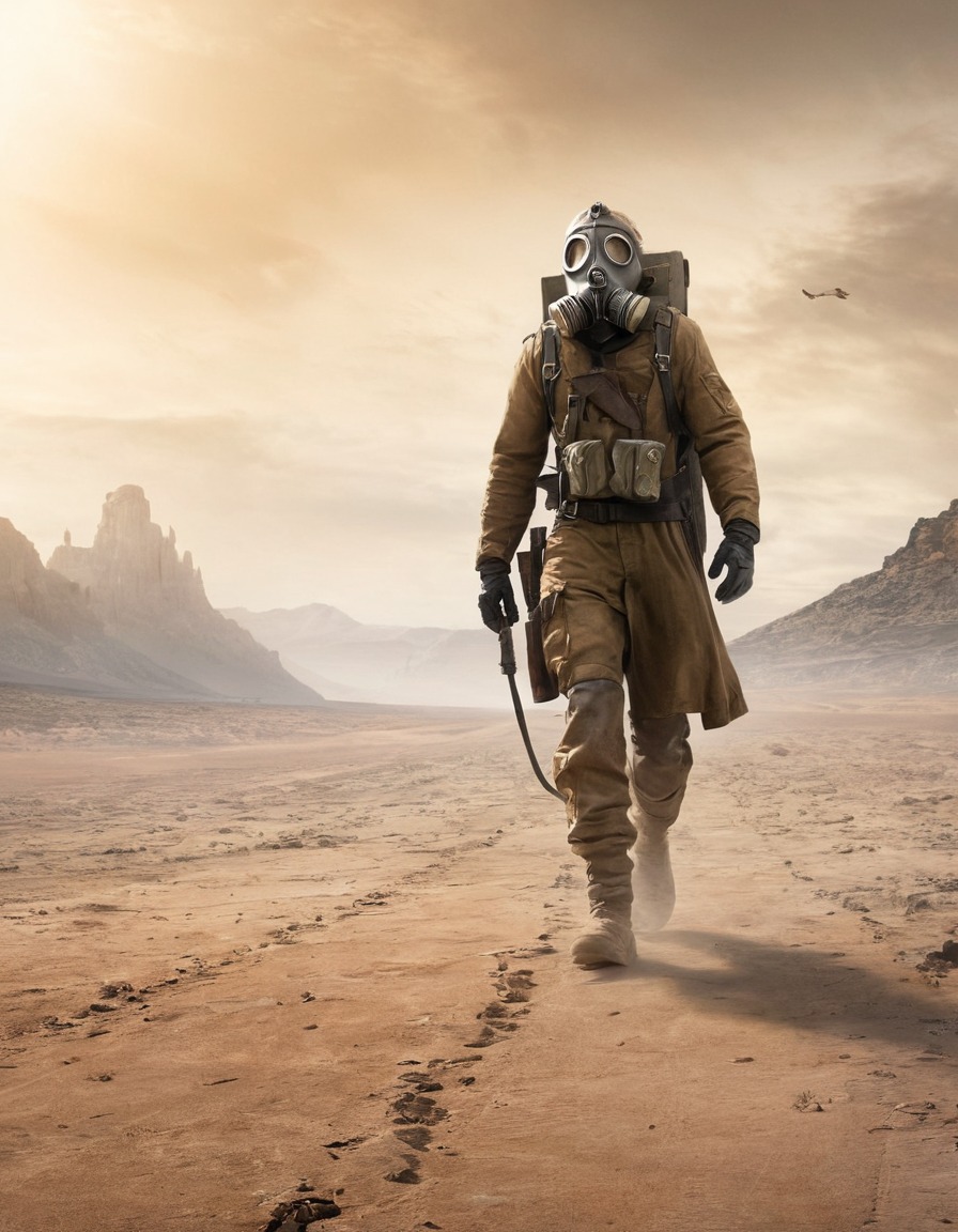 post-apocalyptic, wasteland, gas mask, survival, fallout, games, tv shows