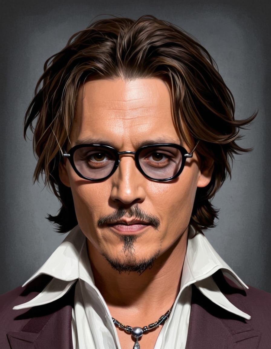 johnny depp, actor, humor, portraiture, celebrity, art, painting