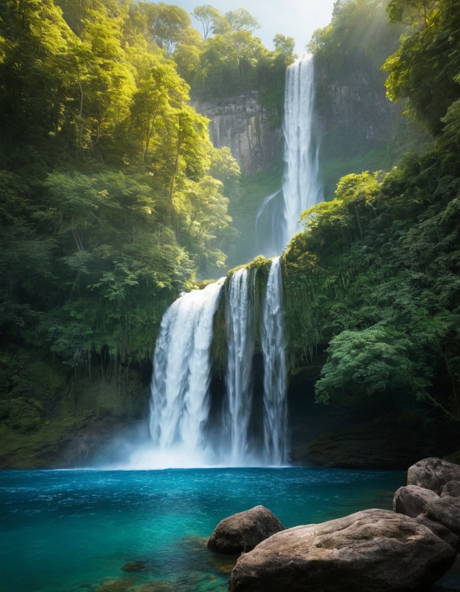 nature, waterfall, beautiful waterfall, scenic, natural beauty