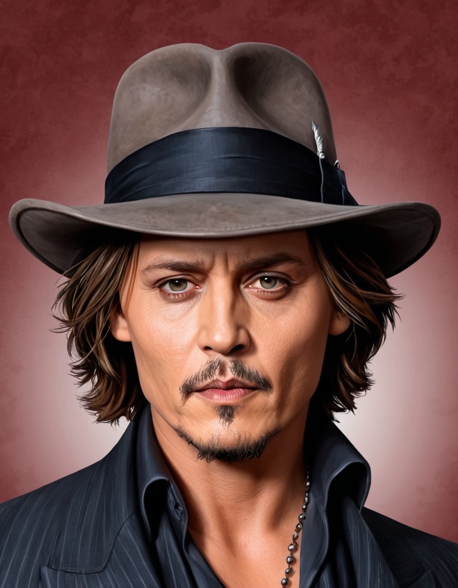 johnny depp, funny, painting, actor, celebrity