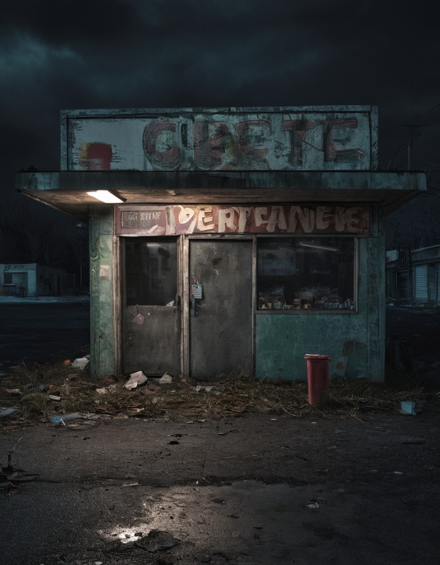 convenience store, abandoned building, urban decay, cityscape, retail, urban exploration, big city