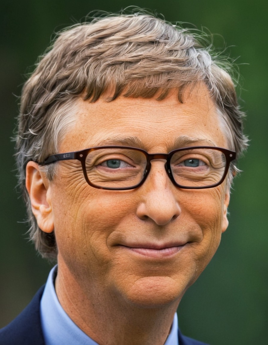 bill gates, painting, humor, art, celebrity, satire