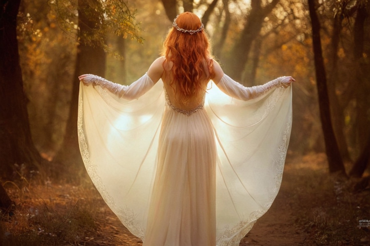 elf, autumn, elven, elvish, fairy, fairytale, fall, forest, gingerhair, lights, magic, magical, princess, redhair, redhead, tolkien, woodland, woods, gingergirl, gingerredhead