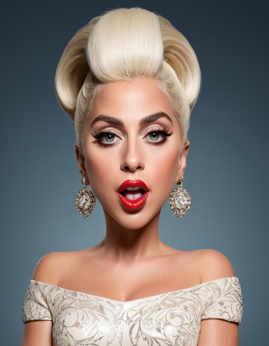 lady gaga, funny, caricature, singer, musician, entertainment, pop culture